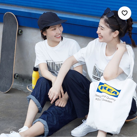 EFTERTRÄDA White Tote Bag IKEA Inside Pocket Asia Exclusive - Picture 3 of 9